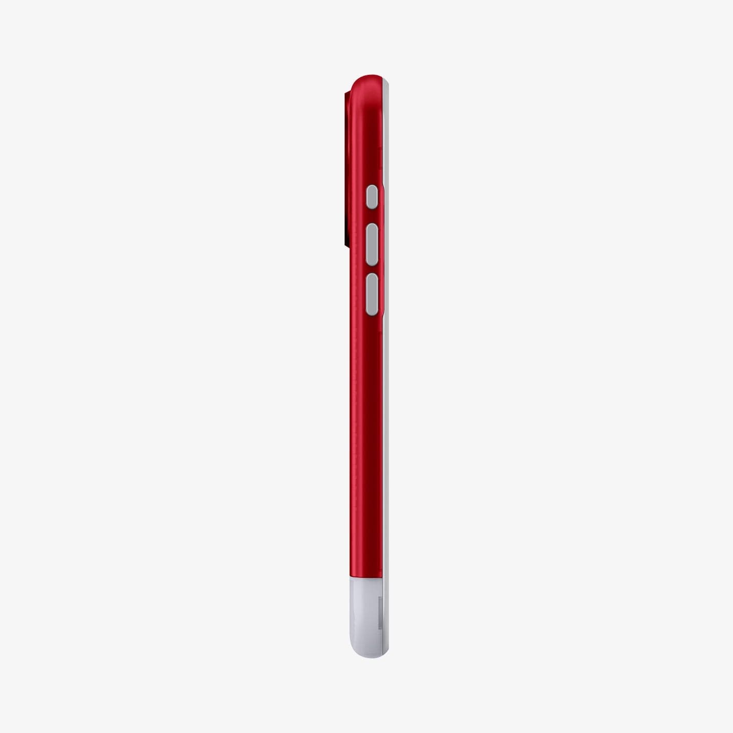 ACS06744 - iPhone 15 Pro Case Classic C1 (MagFit) in ruby showing the side with volume controls
