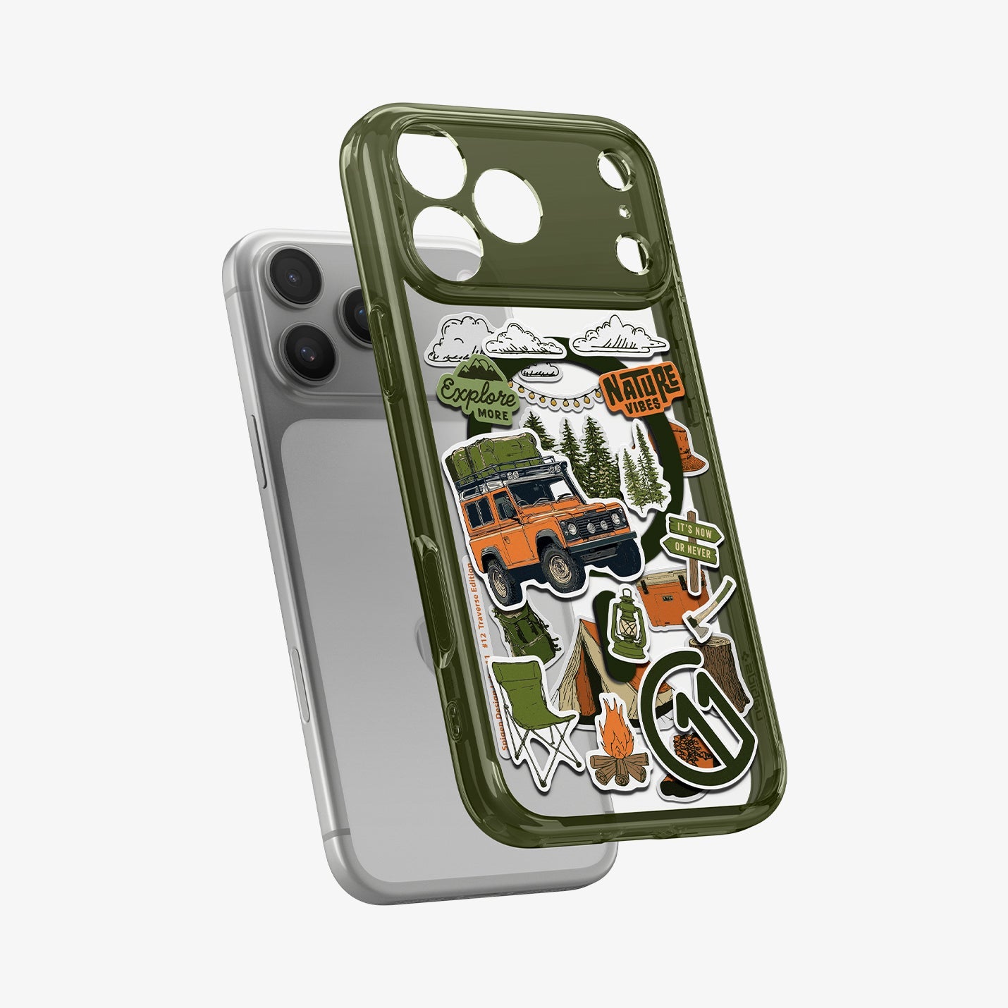 ACS10818 - iPhone 17 Pro c11 Series Traverse Edition (MagFit) showing phone hovering the case