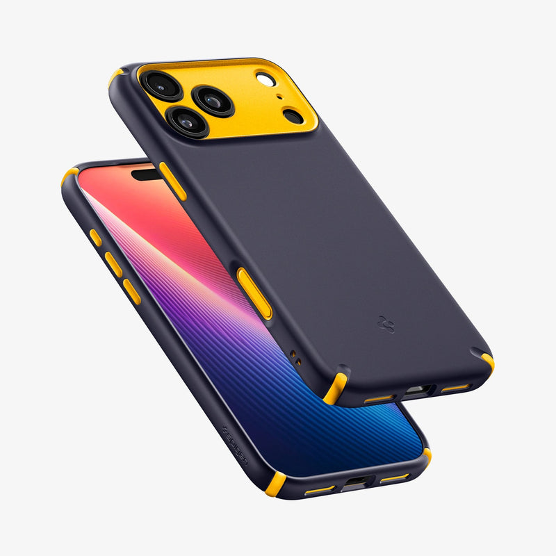 ACS09607 - iPhone 17 Pro Max Nano Pop Hybrid (MagFit) in Blueberry Navy showing the back, side and partial front