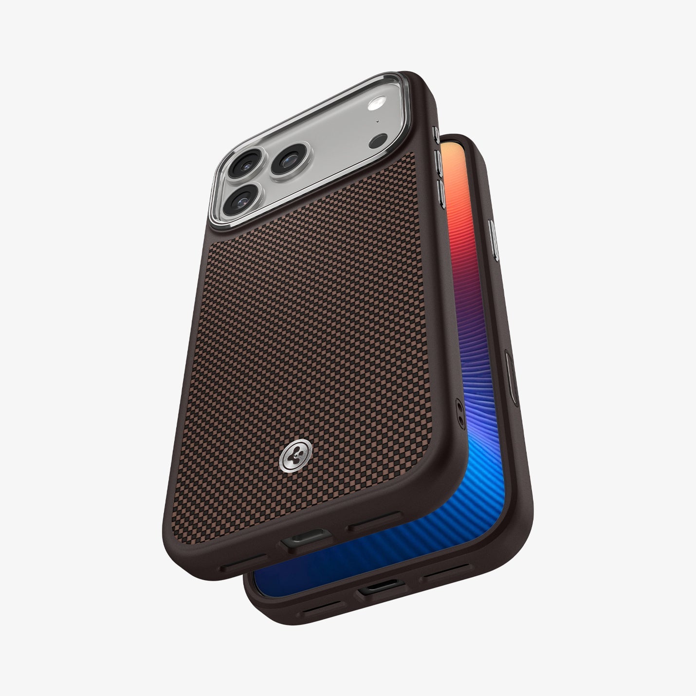 ACS09609 - iPhone 17 Pro Max Urban Fit T (MagFit) in Mocha Brown showing the back and front