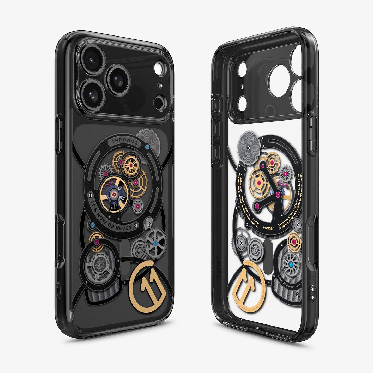 ACS10407 - iPhone 17 Pro Max Series Case c11 Series Chronos Edition (MagFit) showing the back, sides and inside of case