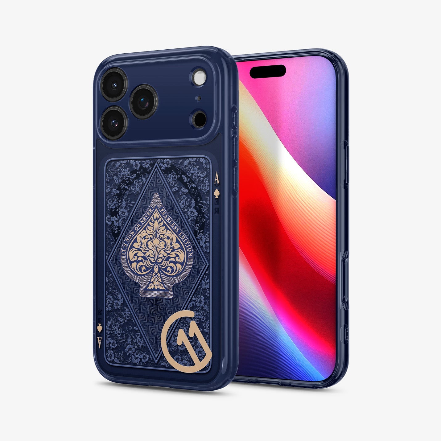 ACS10409 - iPhone 17 Pro Max Series Case c11 Fearless Edition (MagFit) showing the back and front