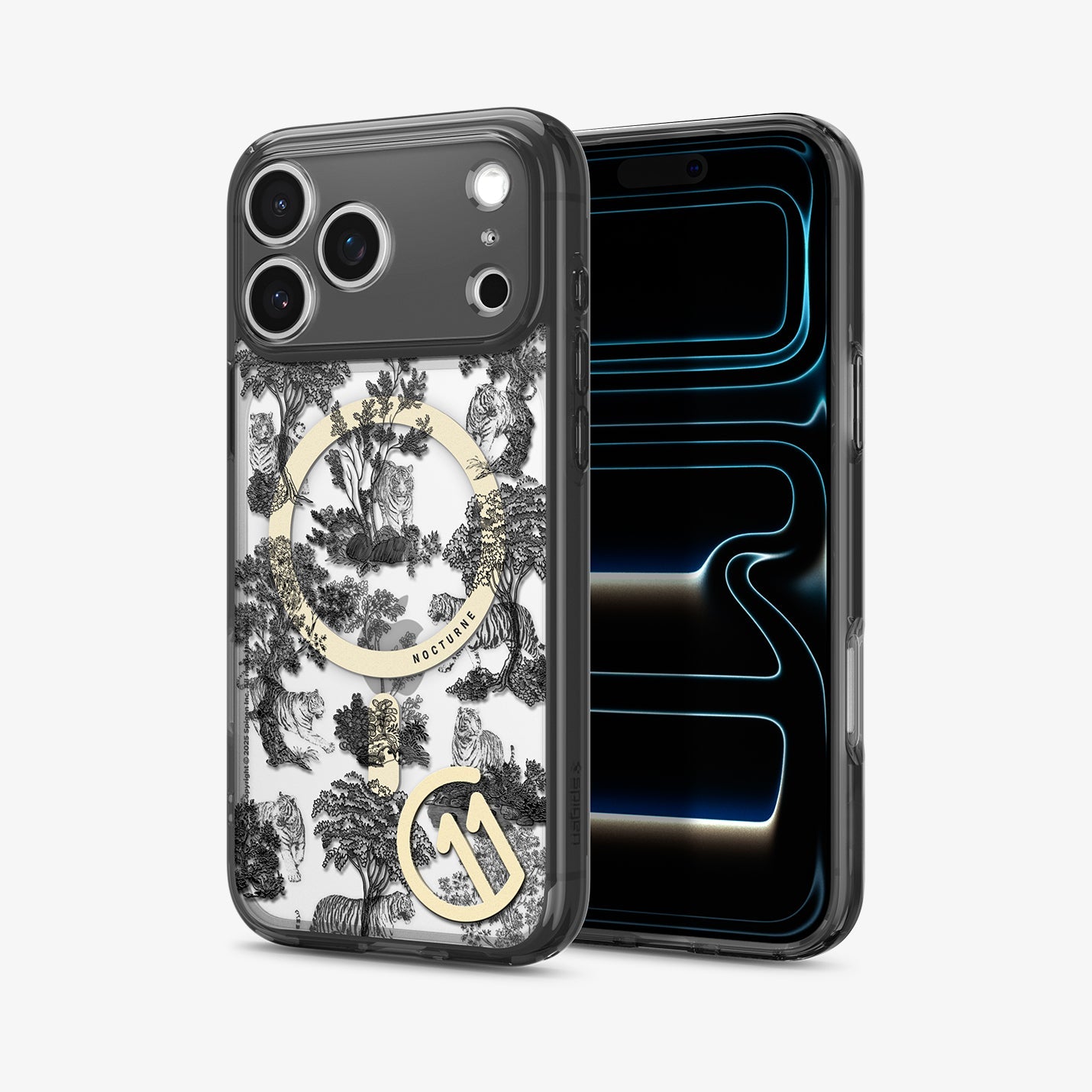 ACS11383 - iPhone 17 Pro Max in c11 Nocturn series showing the front and back at an angle