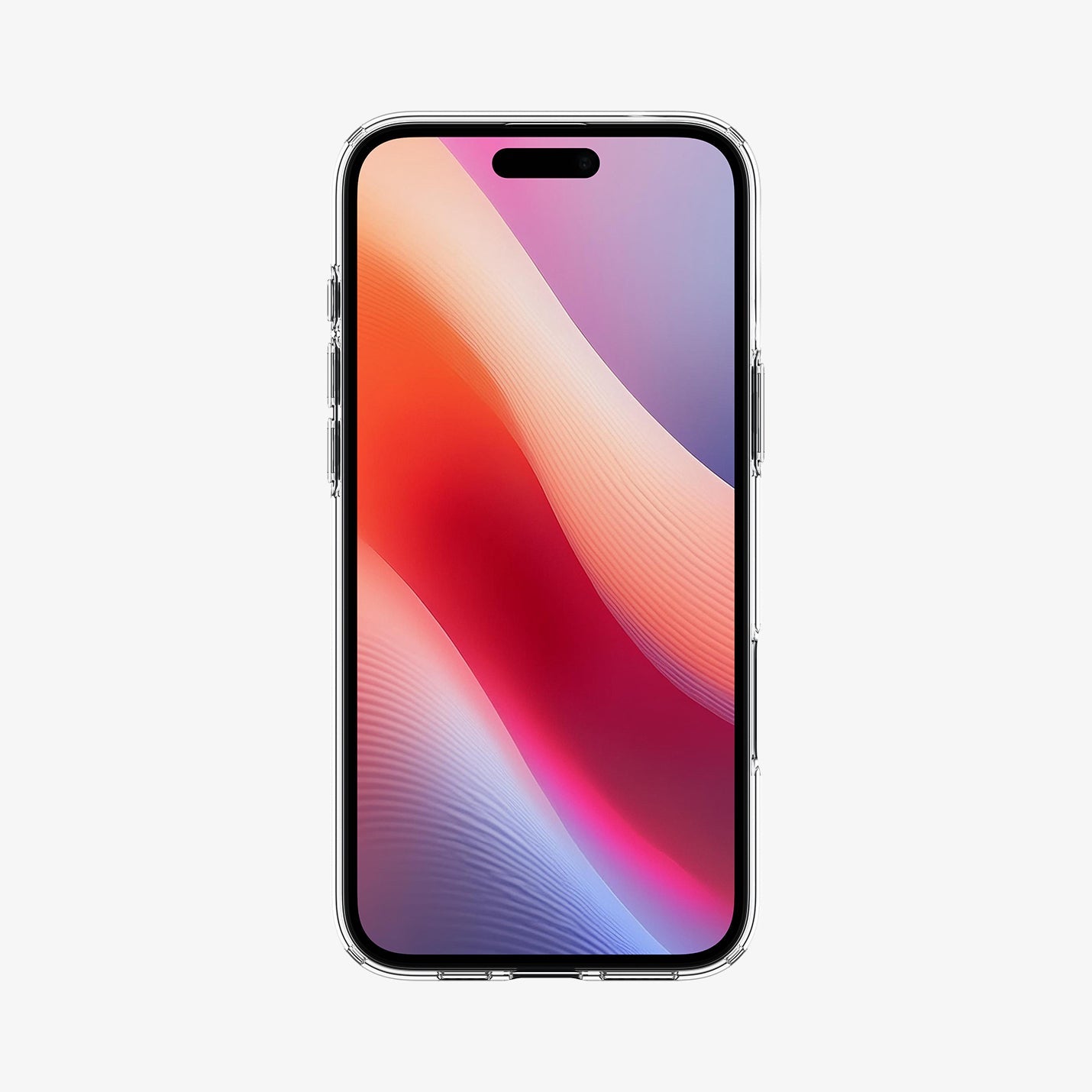 ACS08222 - iPhone 16 Case Liquid Crystal in Crystal Clear showing the front