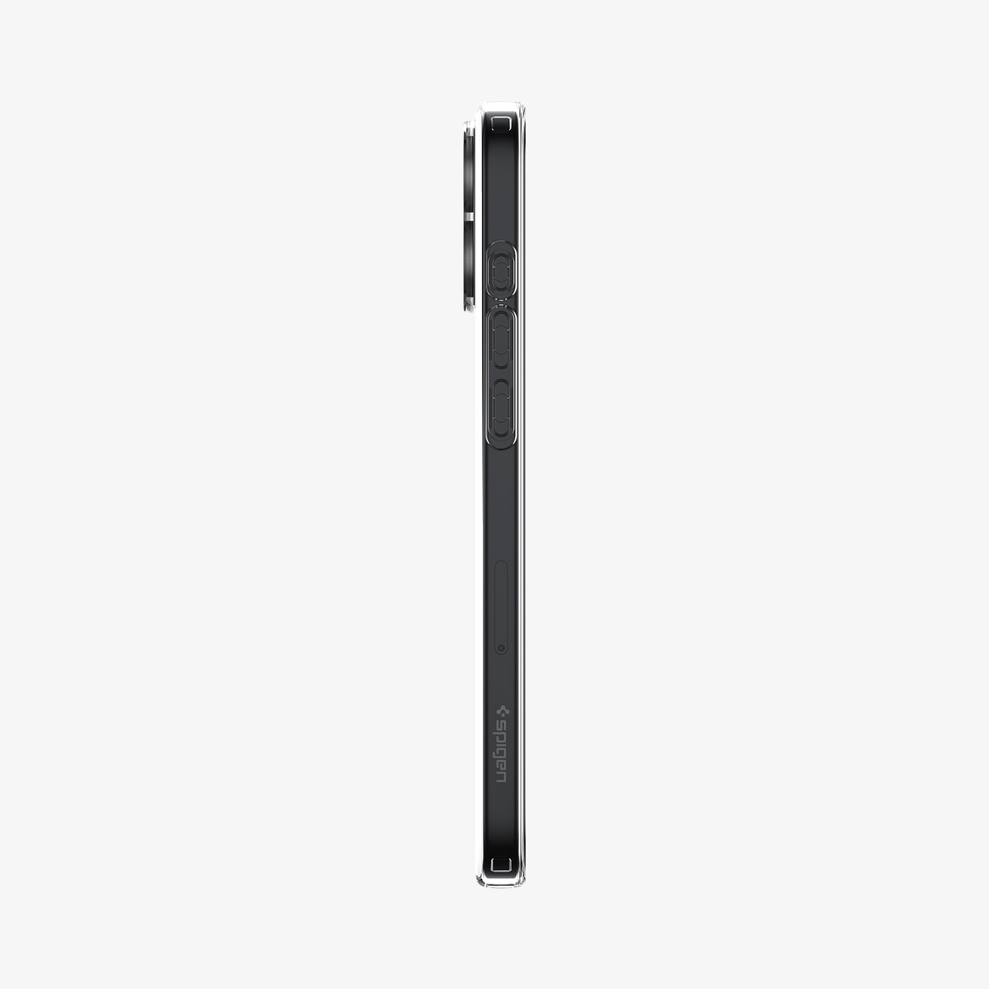 ACS08222 - iPhone 16 Case Liquid Crystal in Crystal Clear showing the side