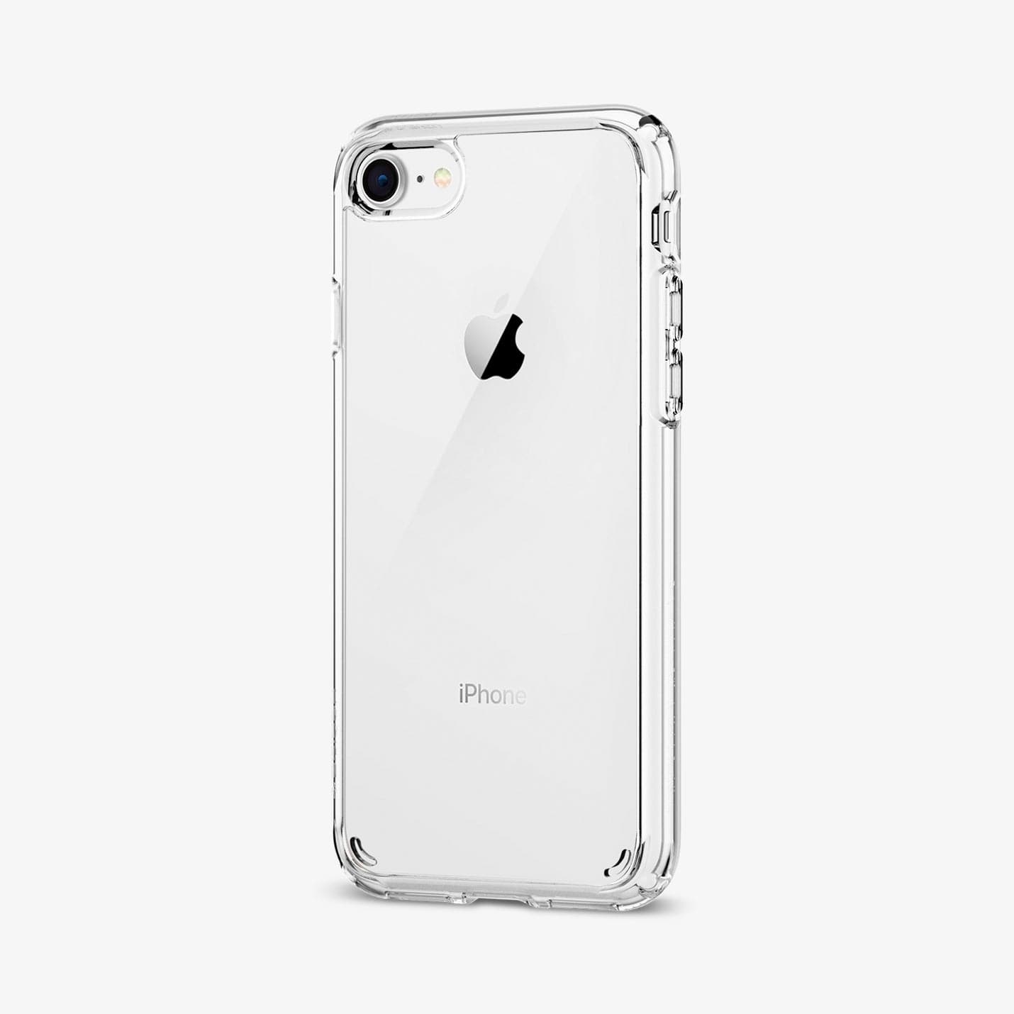 042CS20927 - iPhone 7 Series Ultra Hybrid Case in Crystal Clear showing the back, partial side