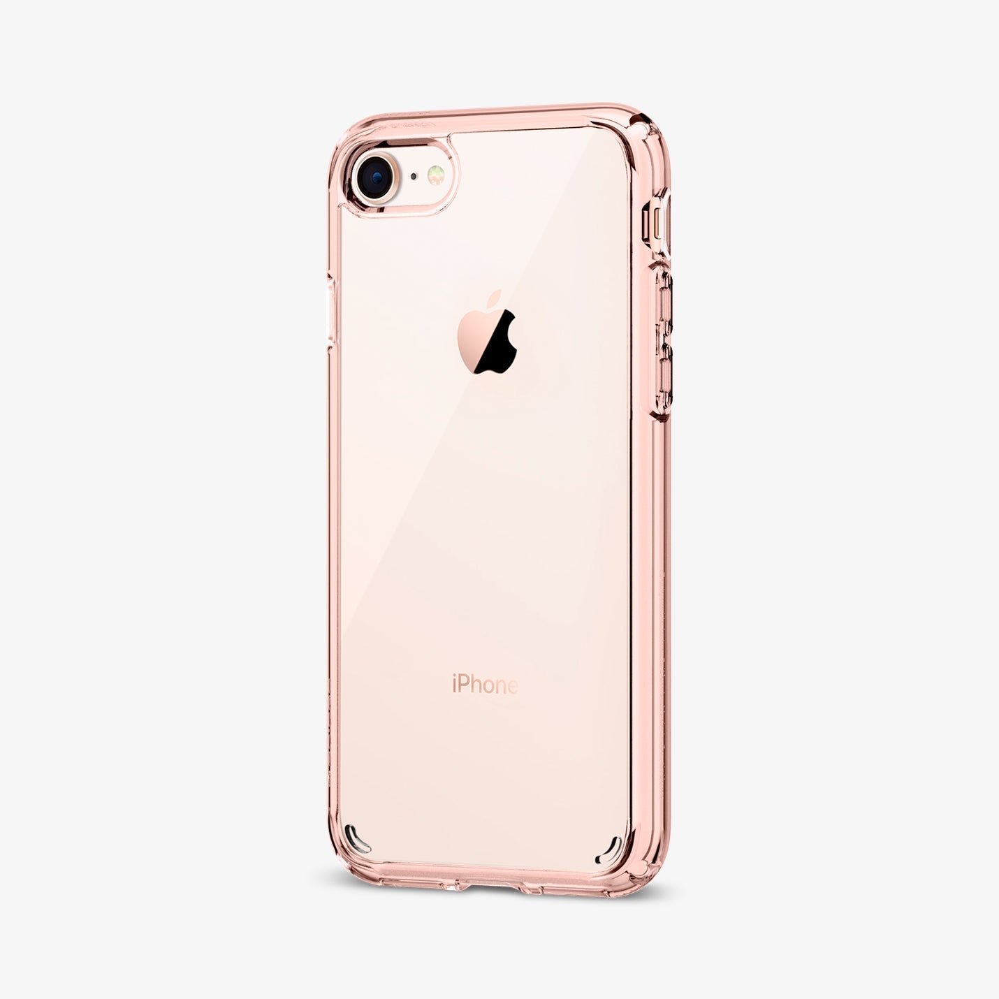 042CS20924 - iPhone SE Ultra Hybrid case in rose crystal showing the back