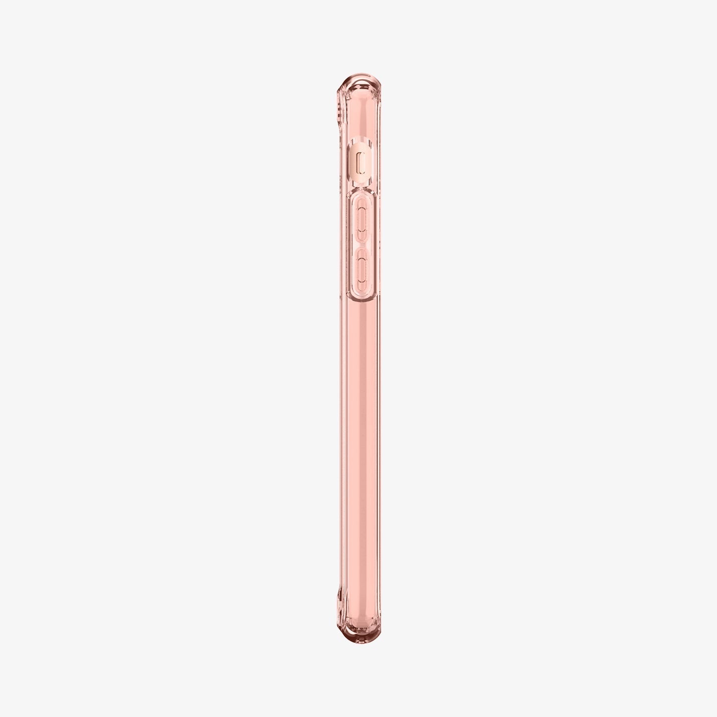 042CS20924 - iPhone SE Ultra Hybrid case in rose crystal showing the side