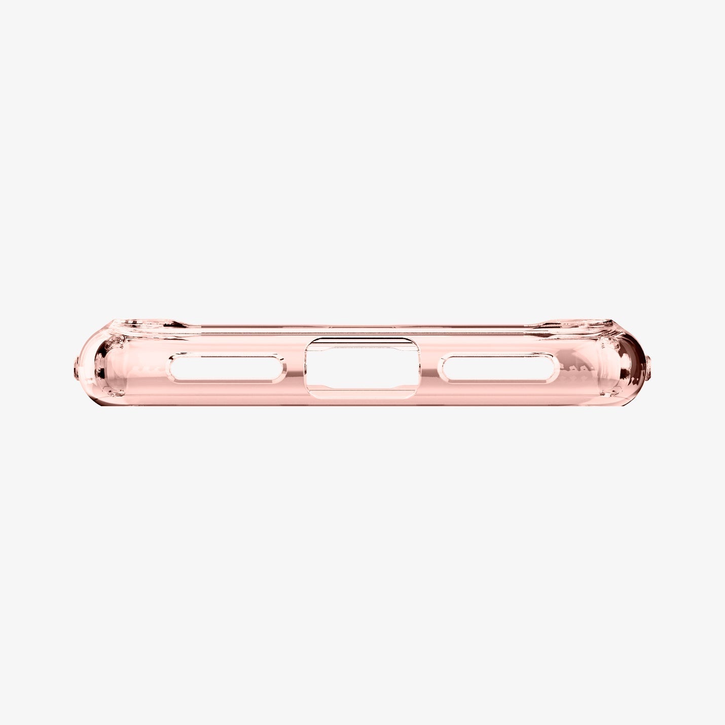 042CS20924 - iPhone SE Ultra Hybrid case in rose crystal showing the bottom