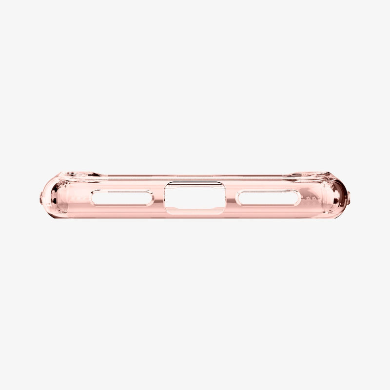 042CS20924 - iPhone SE Ultra Hybrid case in rose crystal showing the bottom