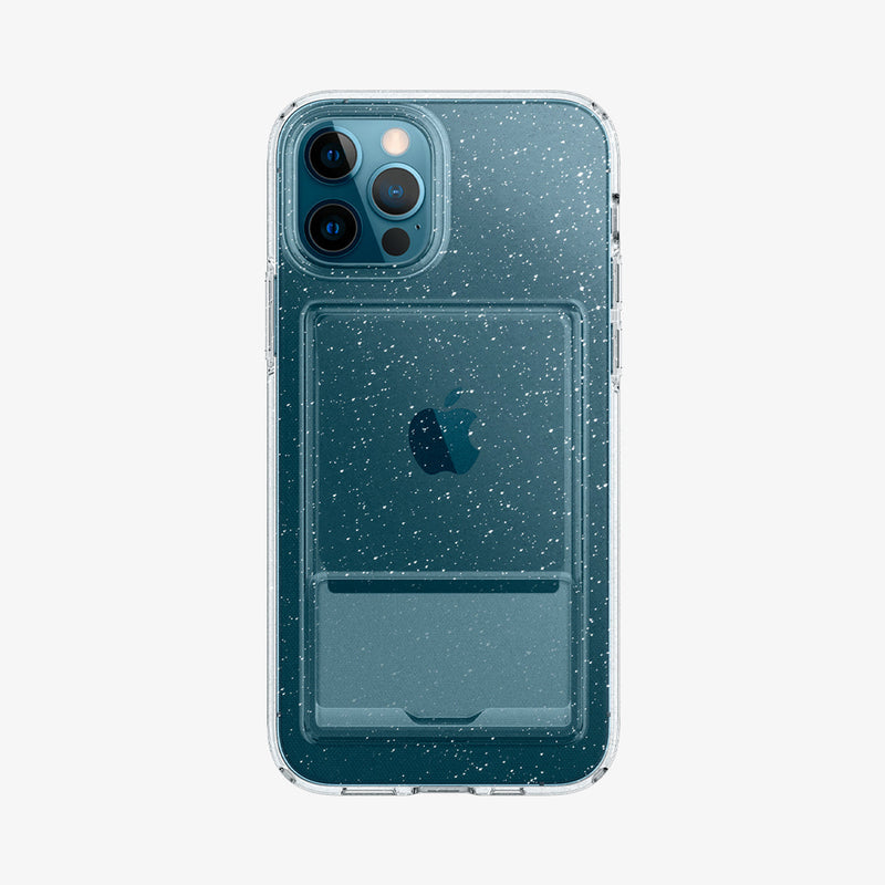 ACS04290 - iPhone 12 / 12 Pro Case Card Slot Glitter showing the back