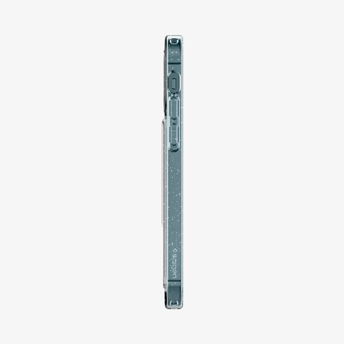 ACS04290 - iPhone 12 / 12 Pro Case Card Slot Glitter showing the side with volume controls