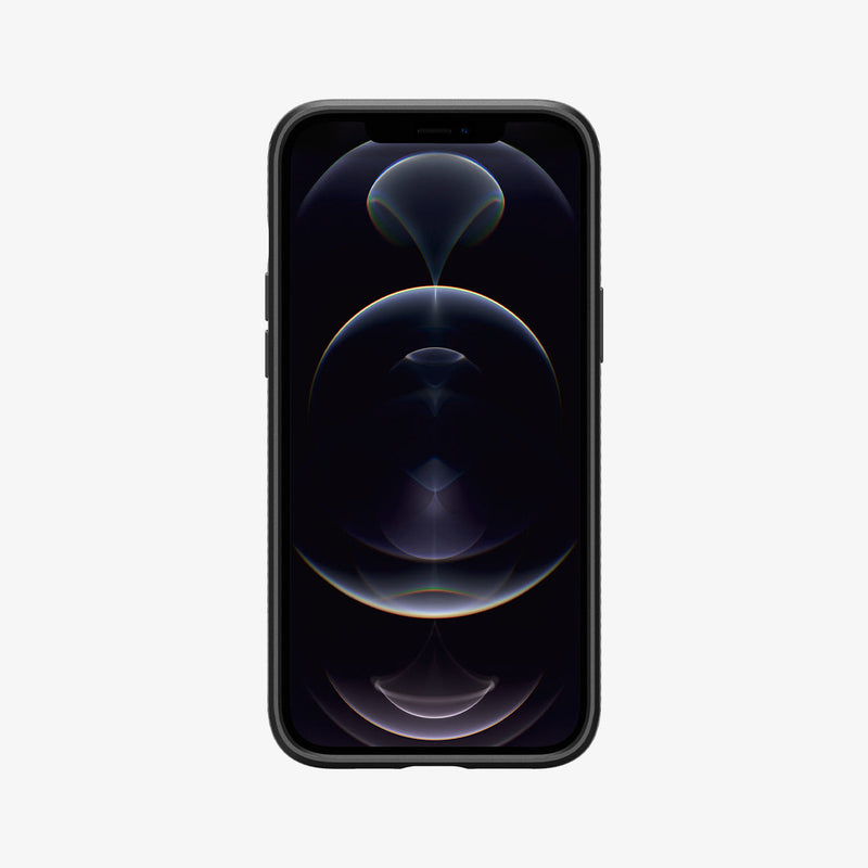 ACS01617 - iPhone 12 Pro Max Case Liquid Air in black showing the front