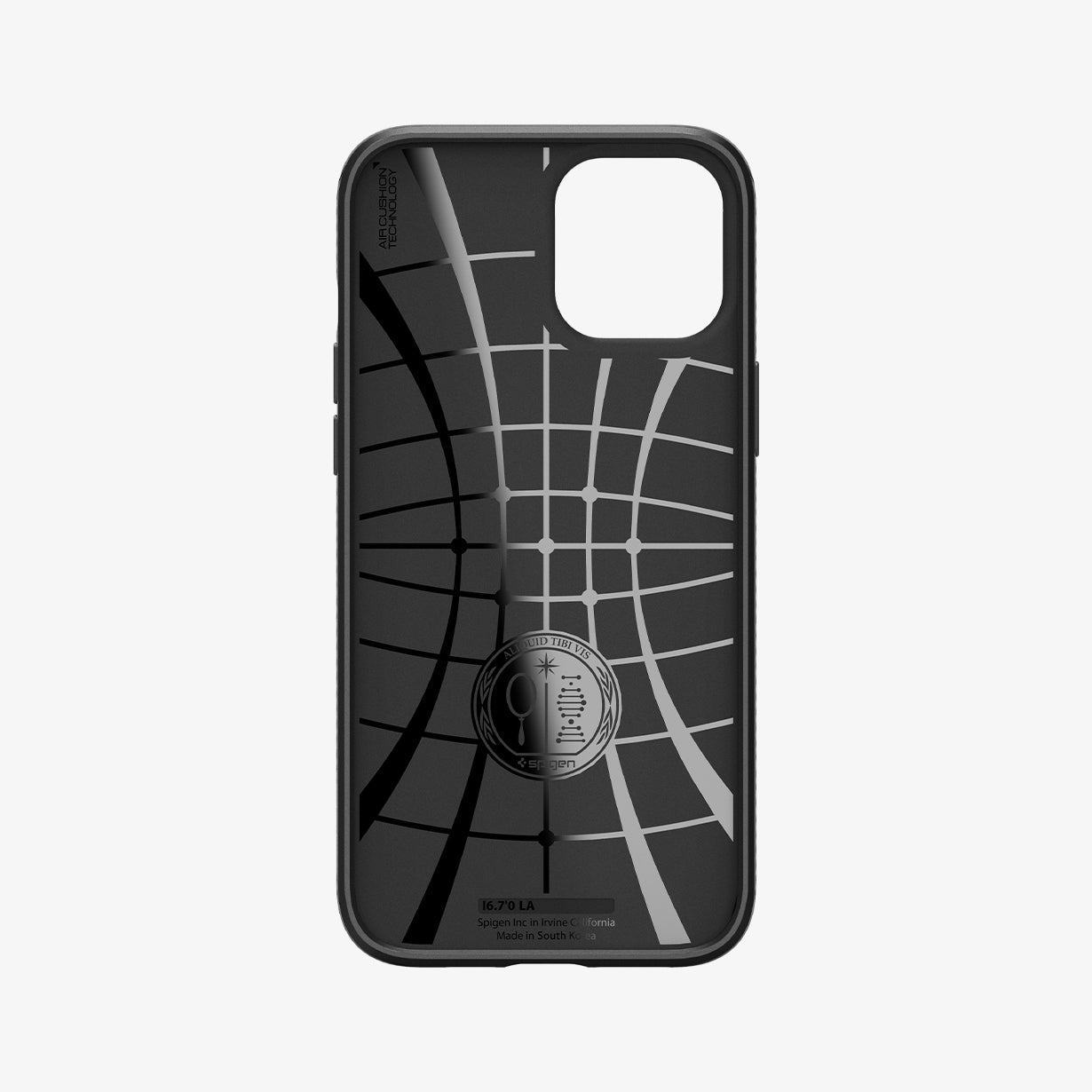 ACS01617 - iPhone 12 Pro Max Case Liquid Air in black showing the inside of case