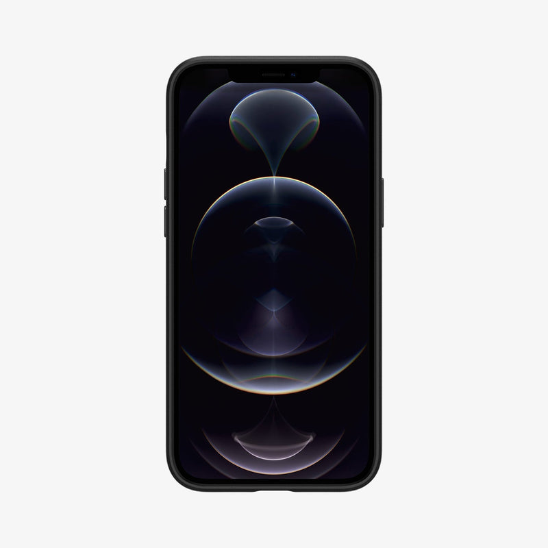 ACS01612 - iPhone 12 Pro Max Case Thin Fit in black showing the front