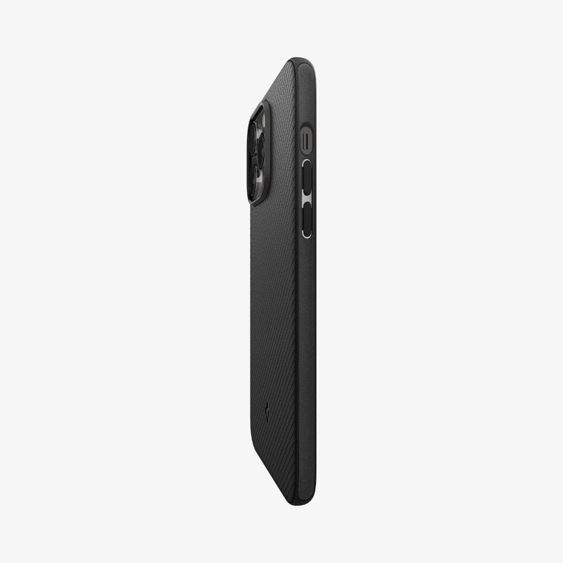 ACS04635 - iPhone 14 Pro Max Case Mag Armor (MagFit) in matte black showing the side and partial back