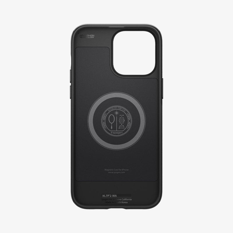 ACS04635 - iPhone 14 Pro Max Case Mag Armor (MagFit) in matte black showing the inside of case