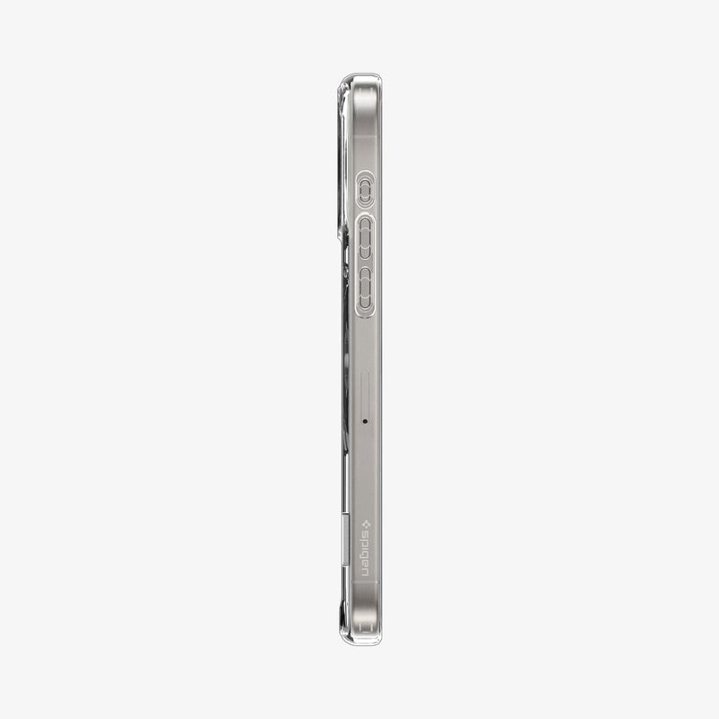 ACS06452 - iPhone 15 Pro Max Case Ultra Hybrid S (MagFit) in crystal clear showing the side