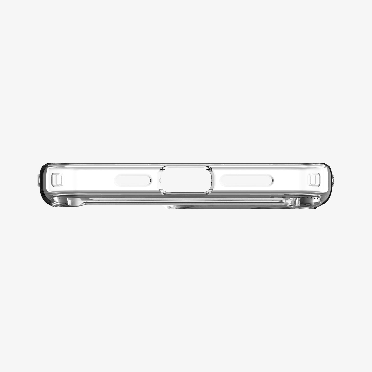 ACS06452 - iPhone 15 Pro Max Case Ultra Hybrid S (MagFit) in crystal clear showing the bottom