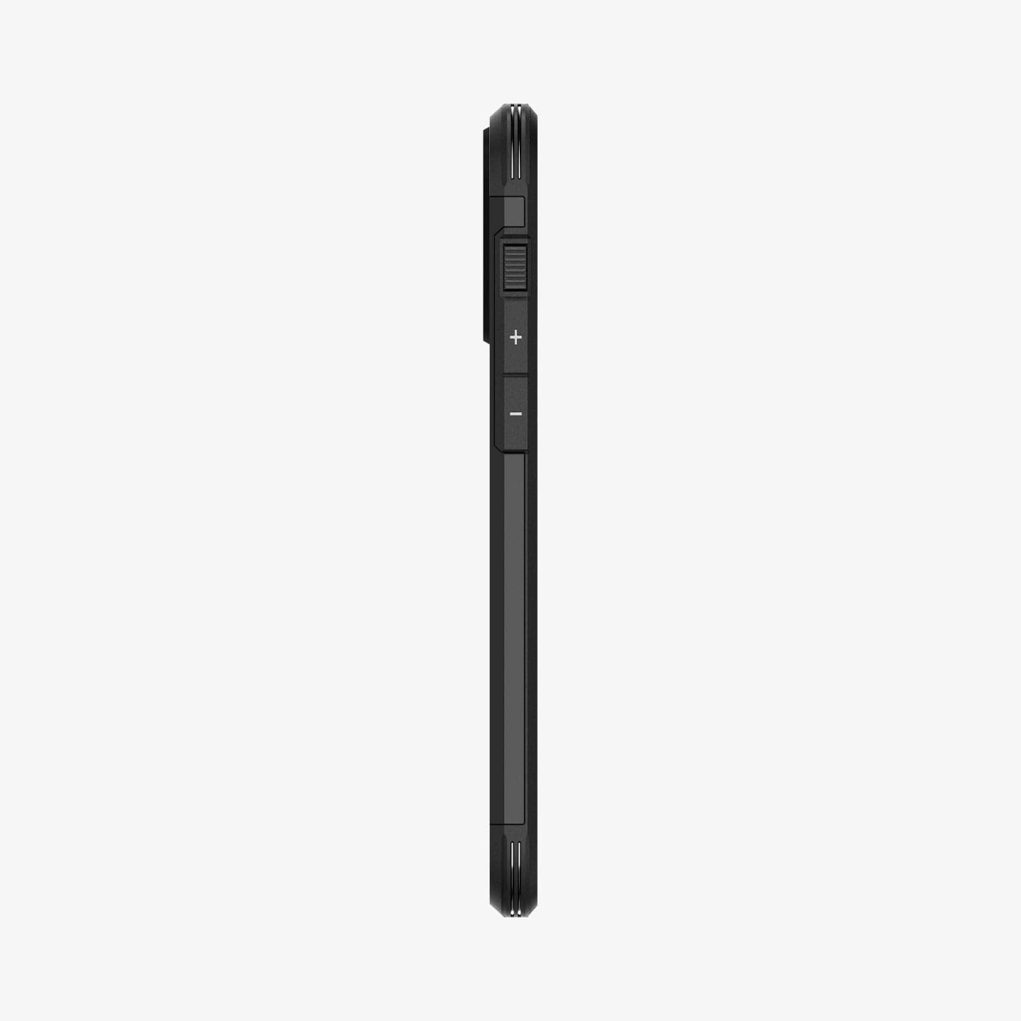 ACS06594 - iPhone 15 Pro Max Case Tough Armor (MagFit) in black showing the side