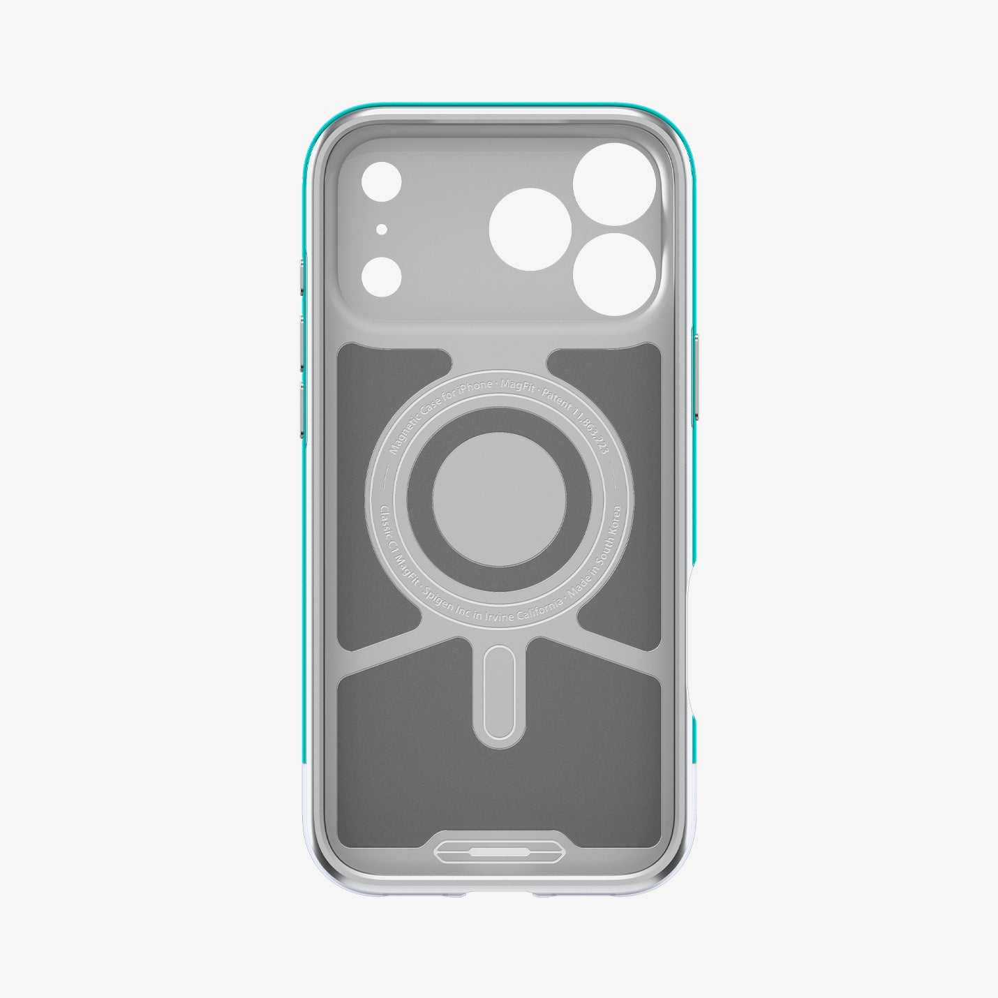 ACS09961 - iPhone 17 Pro Case Classic C1 (MagFit) in bondi blue showing the inside of case