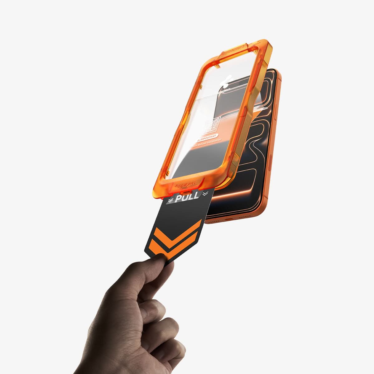 AGL11322- iPhone 17 Pro Max - Glas.tR AlignMaster S showing pulling the handle out