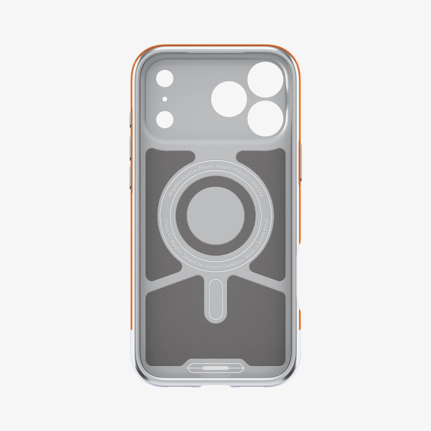 ACS09910 - iPhone 17 Pro Max Case Classic C1 (MagFit) in tangerine showing the inside of case
