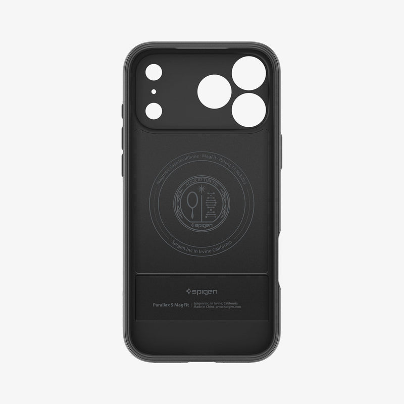ACS09911 - iPhone 17 Pro Max Series Case Parallax S (MagFit) in black showing the inside of case