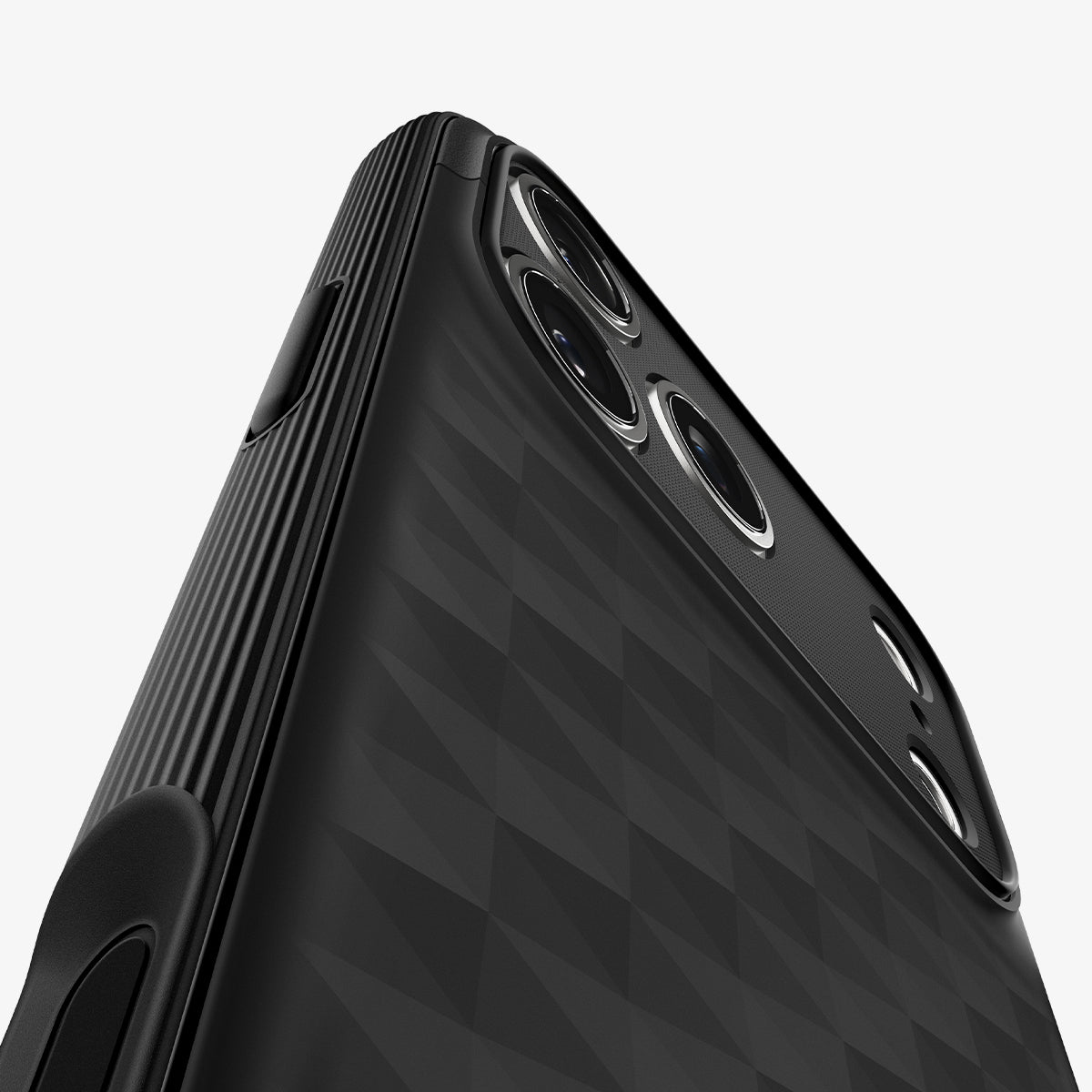 ACS09911 - iPhone 17 Pro Max Series Case Parallax S (MagFit) in black showing the back zoomed in to show the details