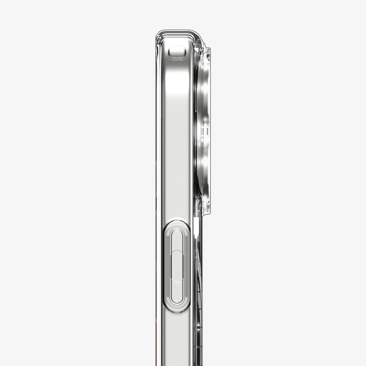 ACS10088 - iPhone 17 Ultra Hybrid Zero One (MagFit) in Zero One Natural Titanium showing the side