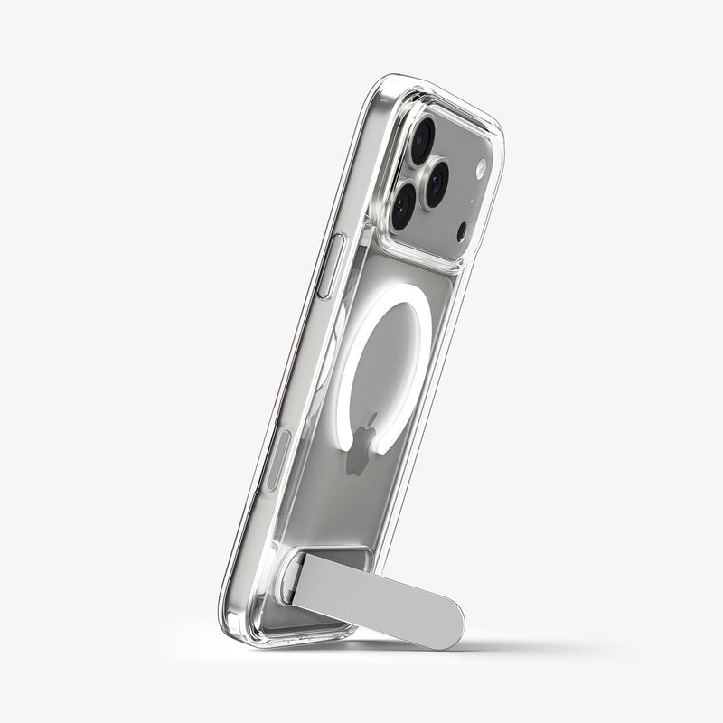 ACS09605 - iPhone 17 Pro Max Case Ultra Hybrid S (MagFit) showing the device propped up by kickstand