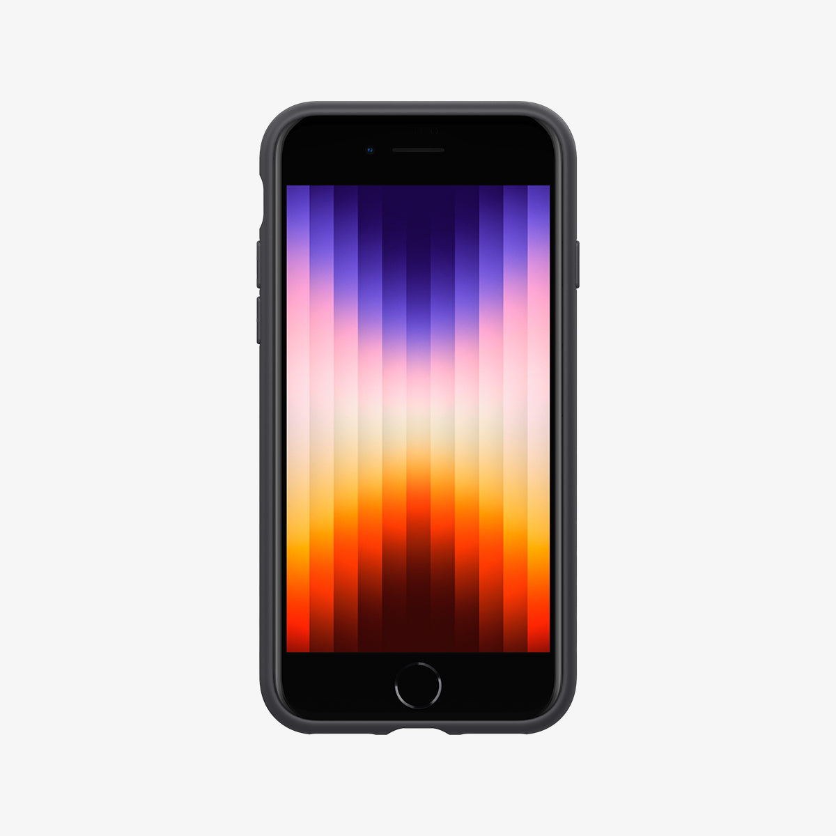 ACS04349 - iPhone SE Silicone Fit case in black showing the front