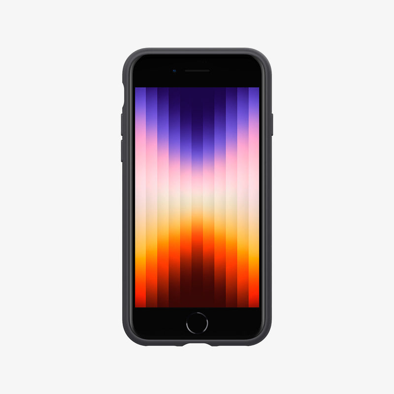 ACS04349 - iPhone SE Silicone Fit case in black showing the front