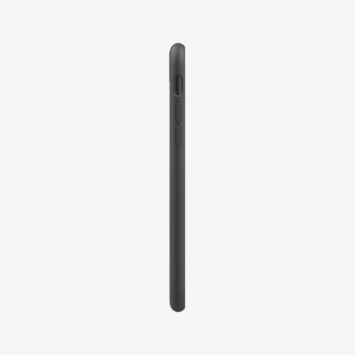 ACS04349 - iPhone SE Silicone Fit case in black showing the side