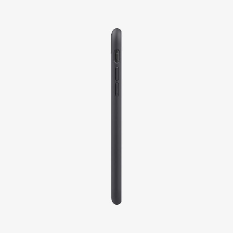 ACS04349 - iPhone SE Silicone Fit case in black showing the side