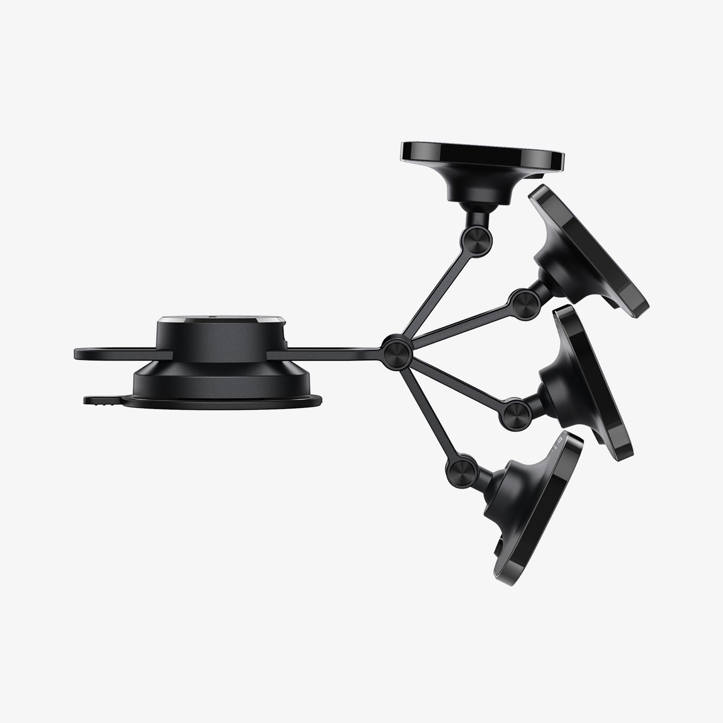 ACP04630 - OneTap 3 Black Dash/Wind Magnetic Car Mount (MagFit) in black showing the different angles available for mount