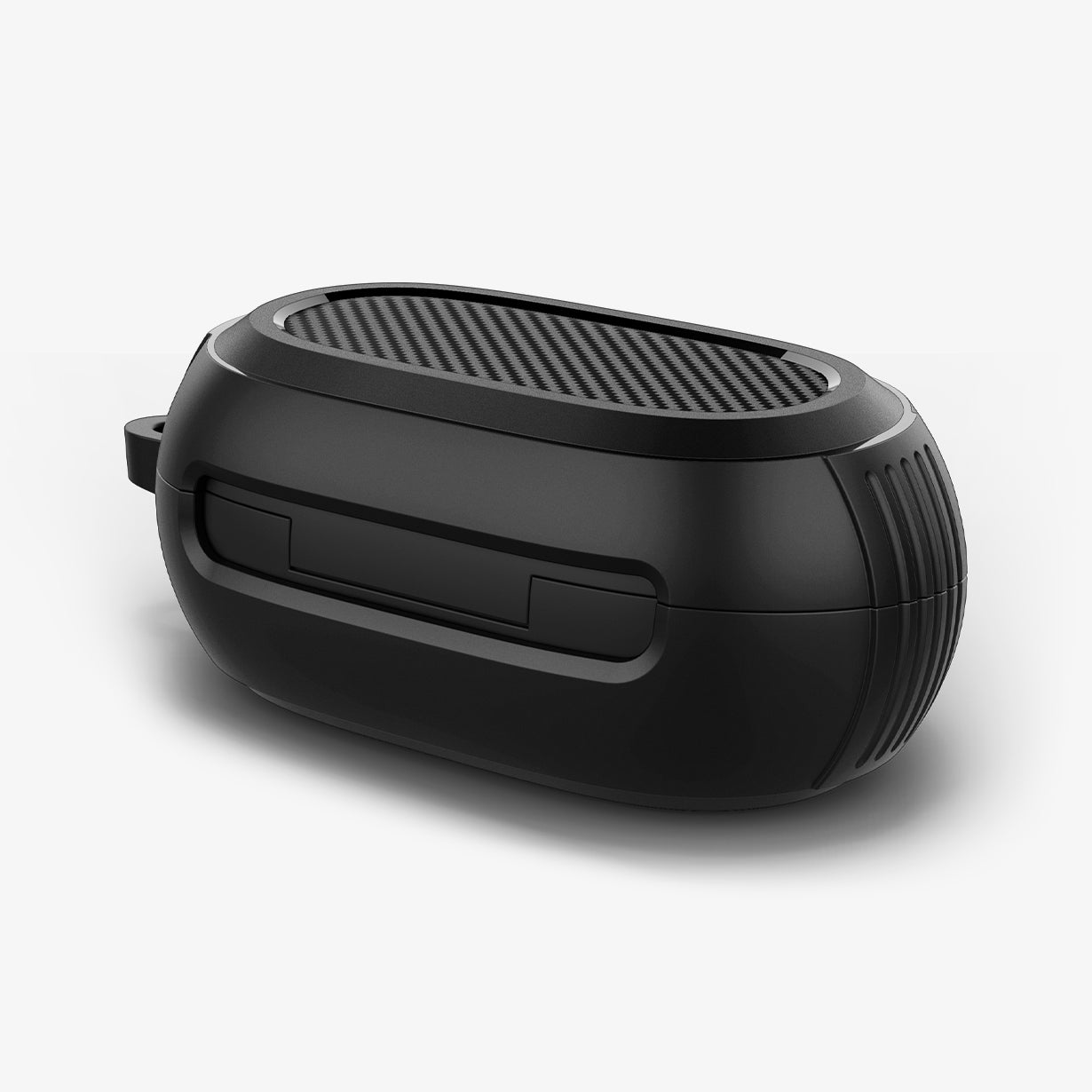 ACS04376 - Jabra Elite 7 Pro Case Rugged Armor in black showing the back, side and top