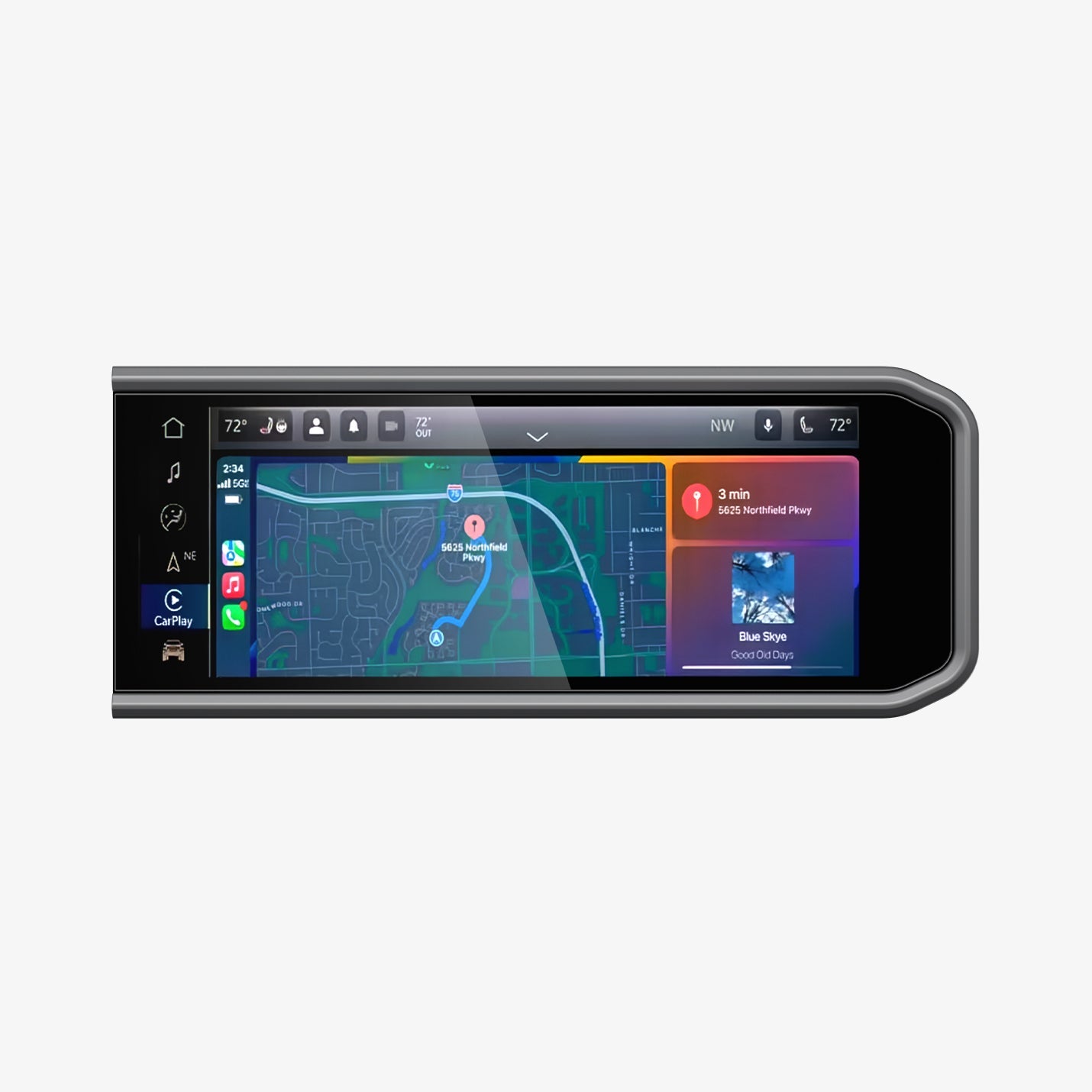 AGL07279 - Jeep Wrangler Screen Protector GLAS.tR SLIM showing the front
