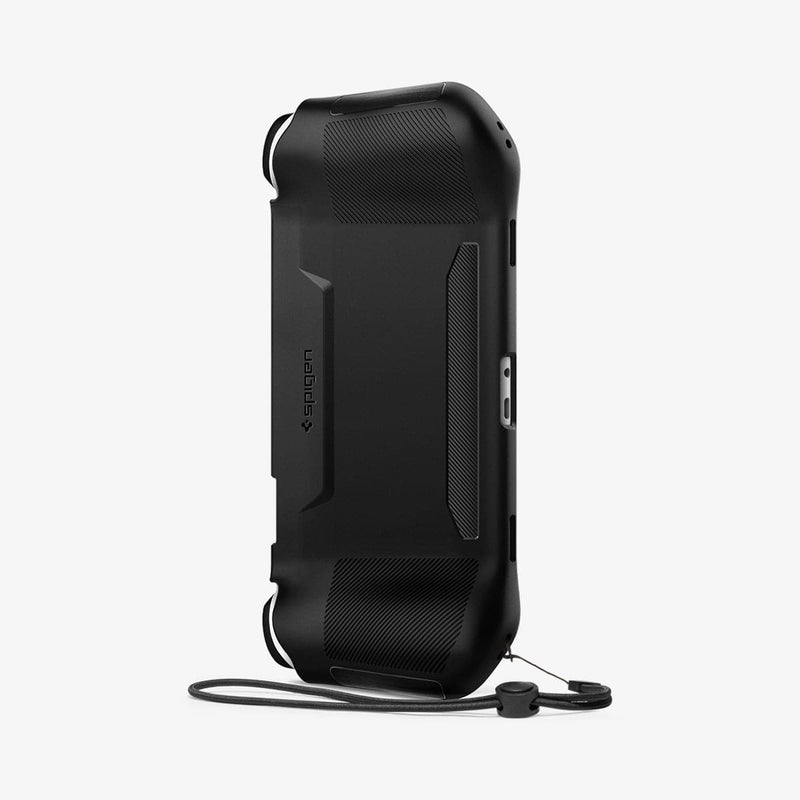 ACS05916 - Logitech G Cloud Case Rugged Armor in matte black showing the back and bottom