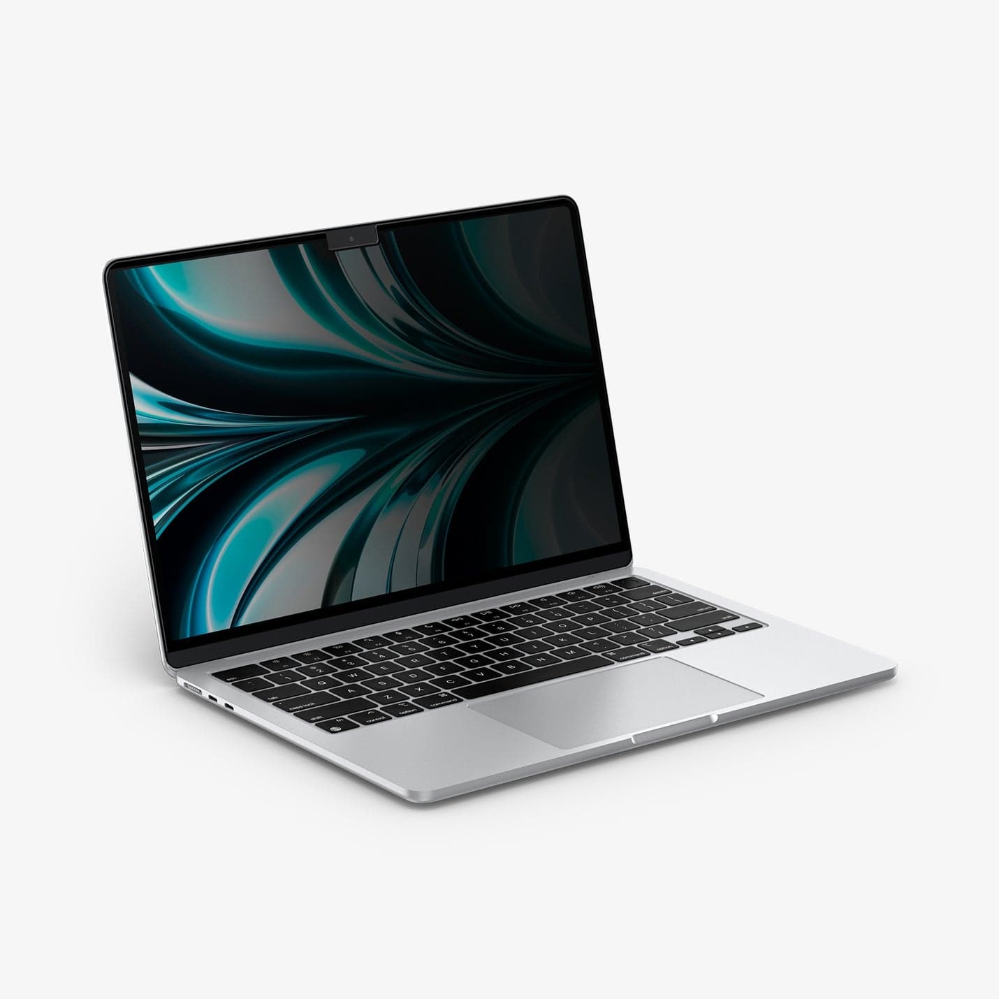 AFL06253 - MacBook Air Safe View in Privacy showing the partial side view with a screen protector installed