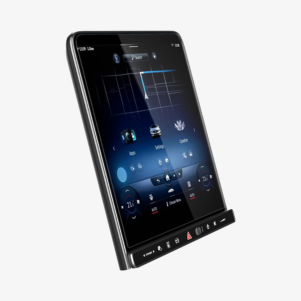 AGL04365 - Mercedes C-Class Screen Protector EZ FIT GLAS.tR showing the front and side