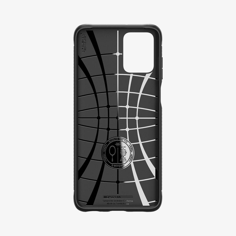 ACS06432 - Moto G Power Case Rugged Armor in black showing the inside of case
