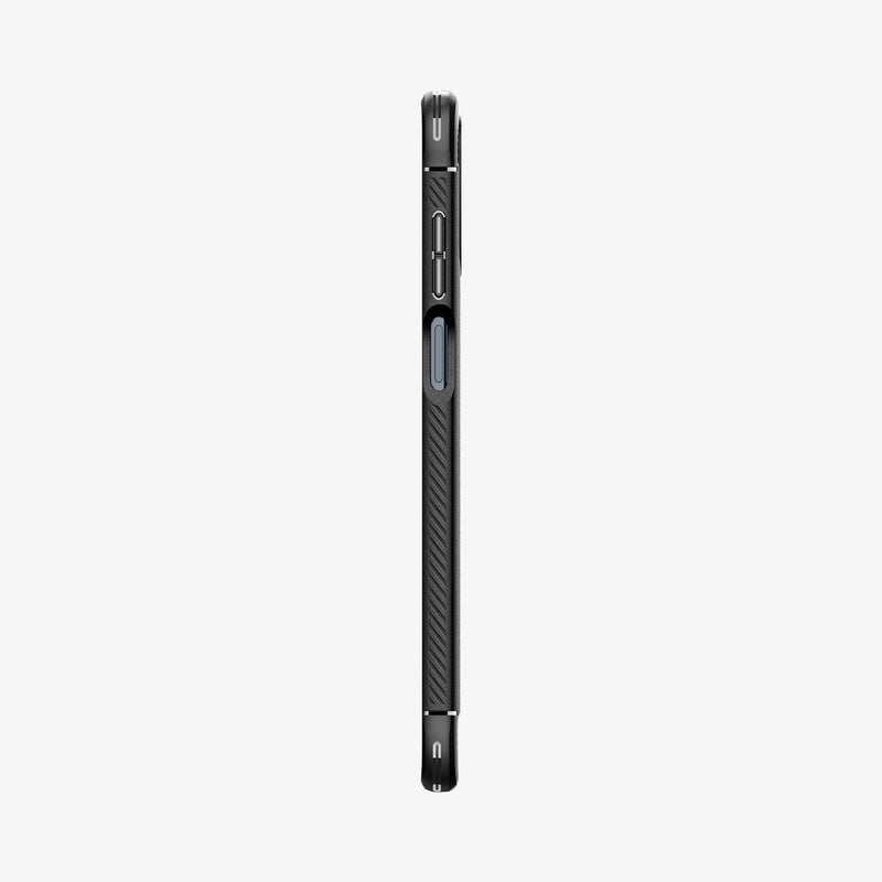 ACS06432 - Moto G Power Case Rugged Armor in black showing the side