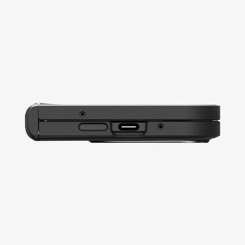 ACS07587 - Pixel 9 Pro Fold Case Slim Armor Pro in Black showing the top and bottom folded