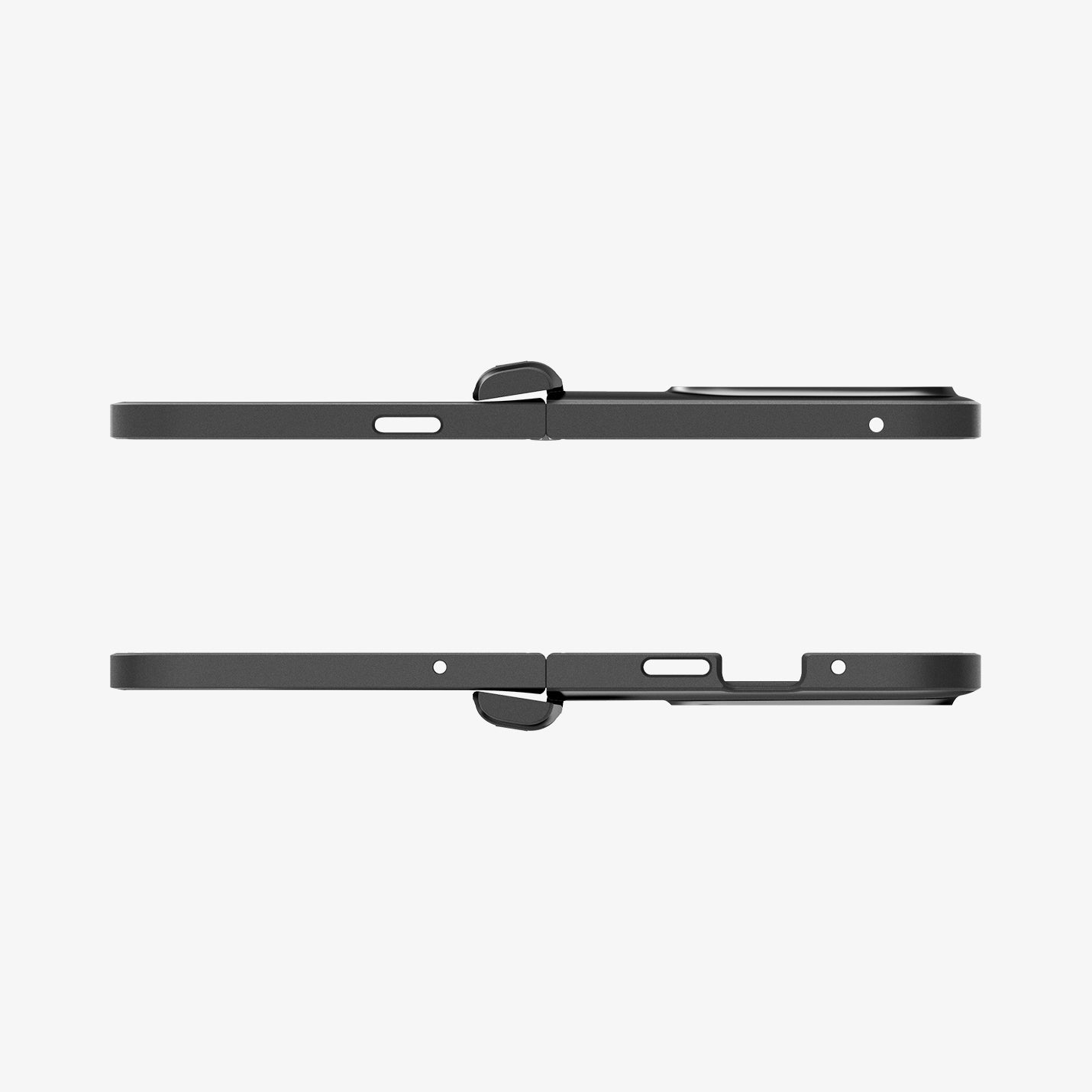 ACS07587 - Pixel 9 Pro Fold Case Slim Armor Pro in Black showing the top and bottom