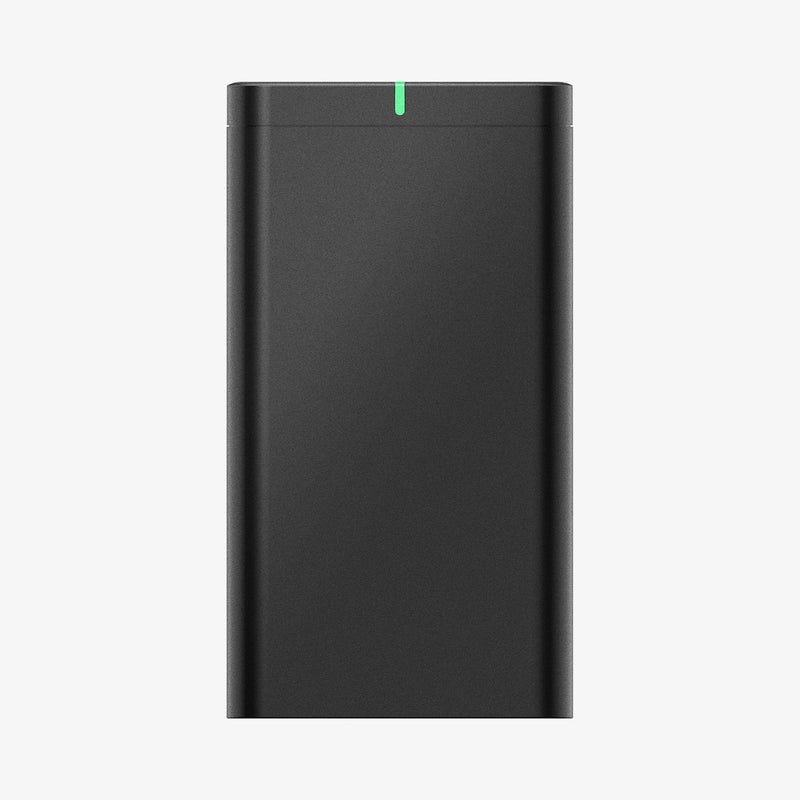 ACH03786 - Spigen ArcDock 120W Desktop Charger PD2100 in black showing the side