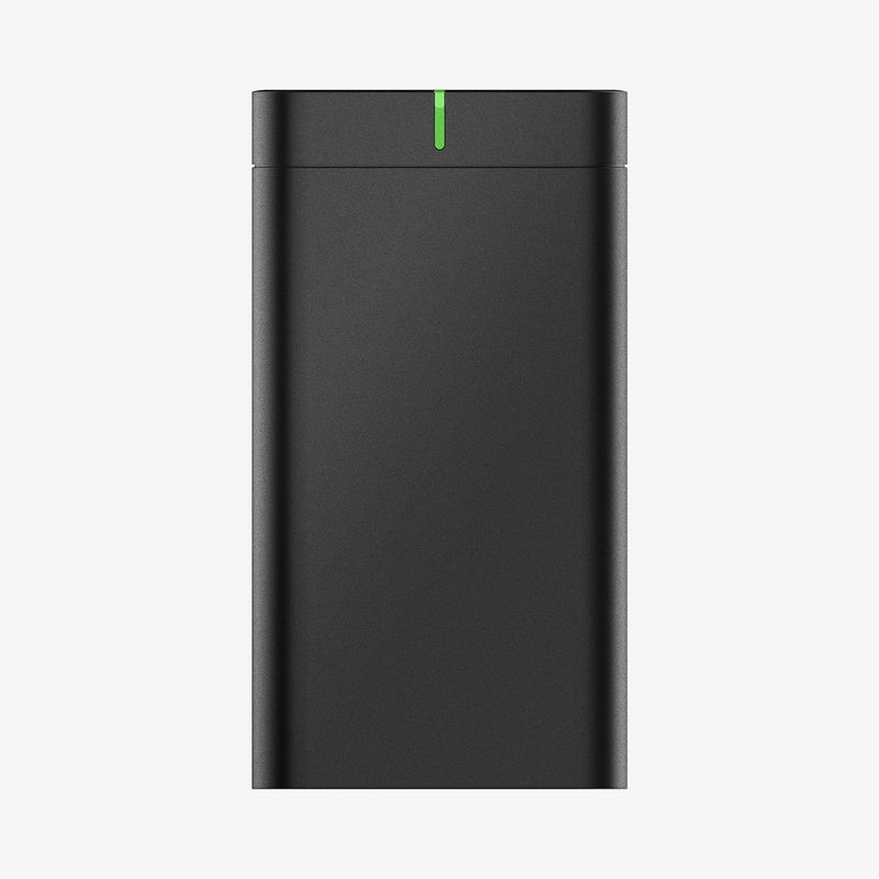 ACH03787 - Spigen ArcDock 65W Desktop Charger PD2101 in black showing the side