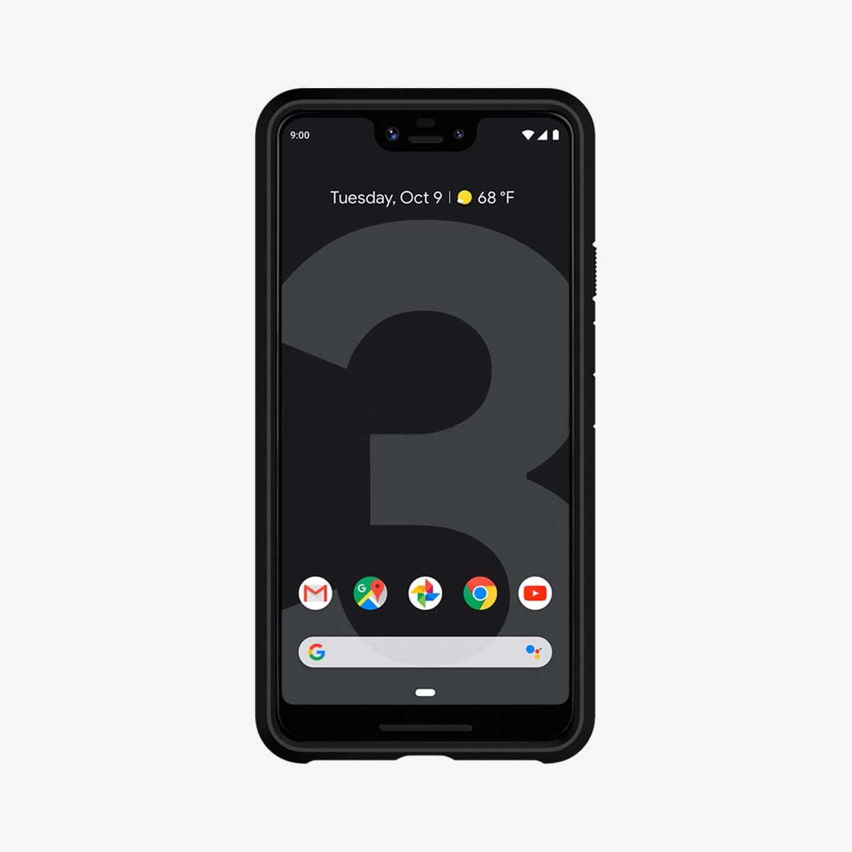 F20CS25024 - Pixel 3XL Case Tough Armor in black showing the front