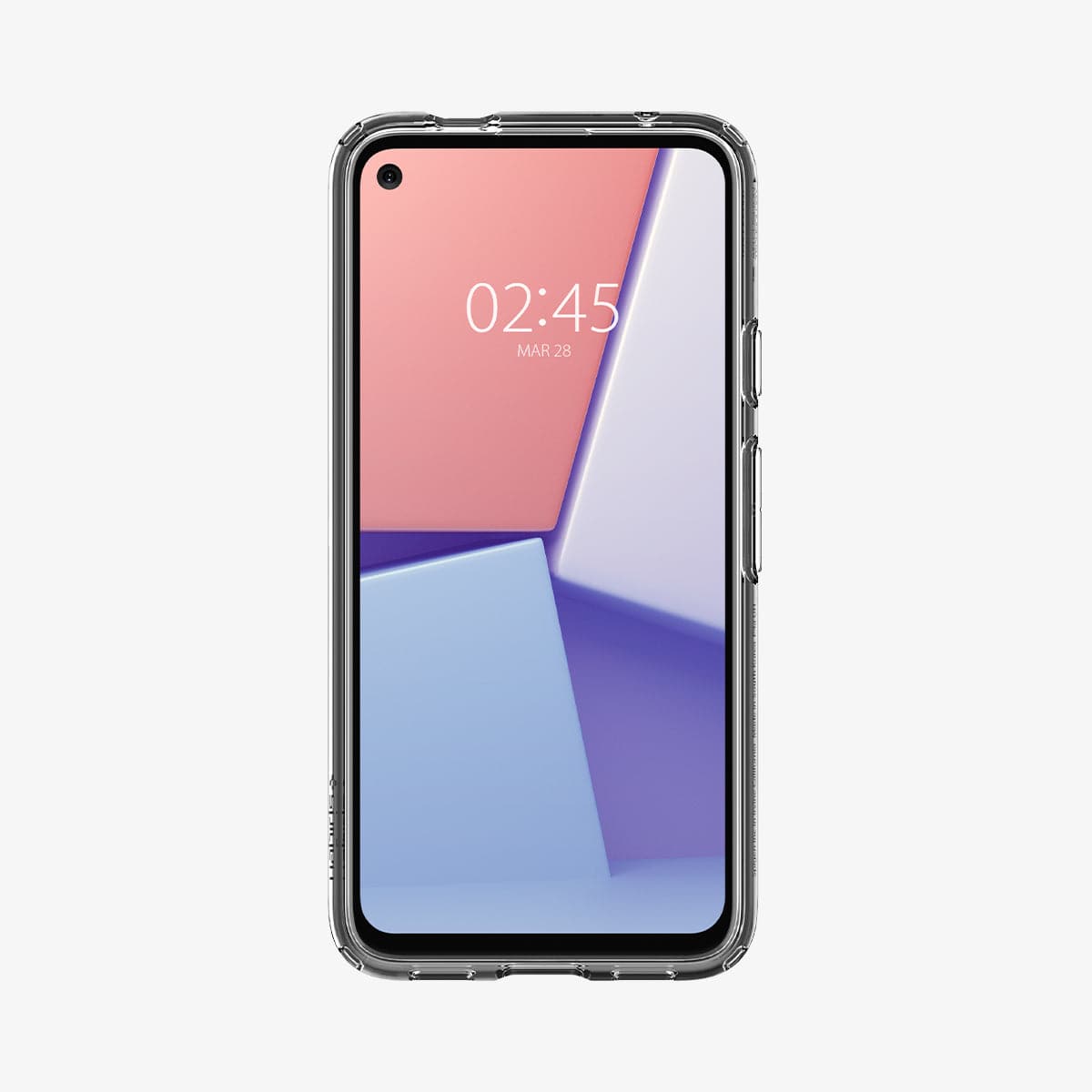 ACS01012 - Pixel 4a Case Ultra Hybrid in crystal clear showing the front