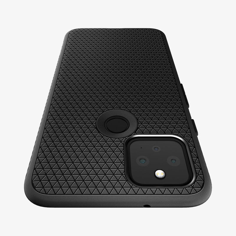 ACS01896 - Pixel 5 Case Liquid Air in black showing the back zoomed in to show the fine details